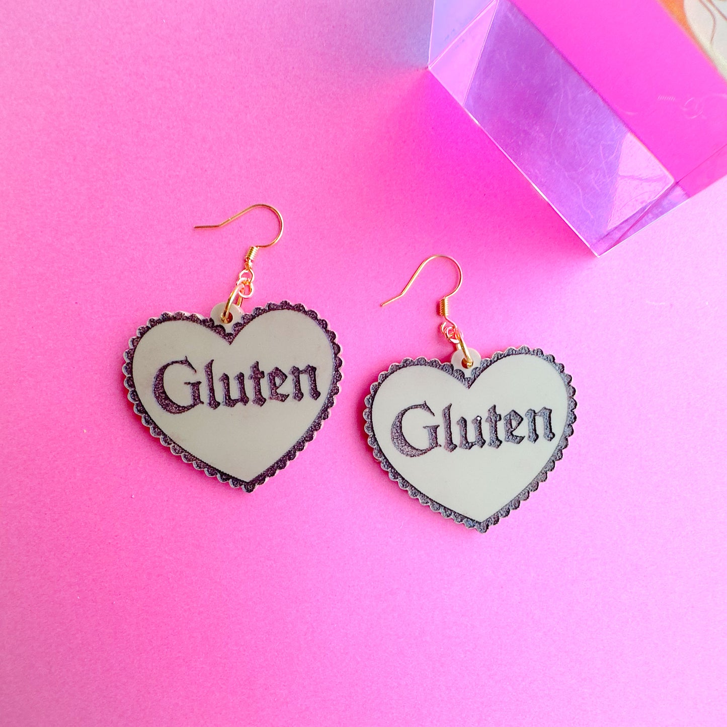 Gluten Heart Earrings