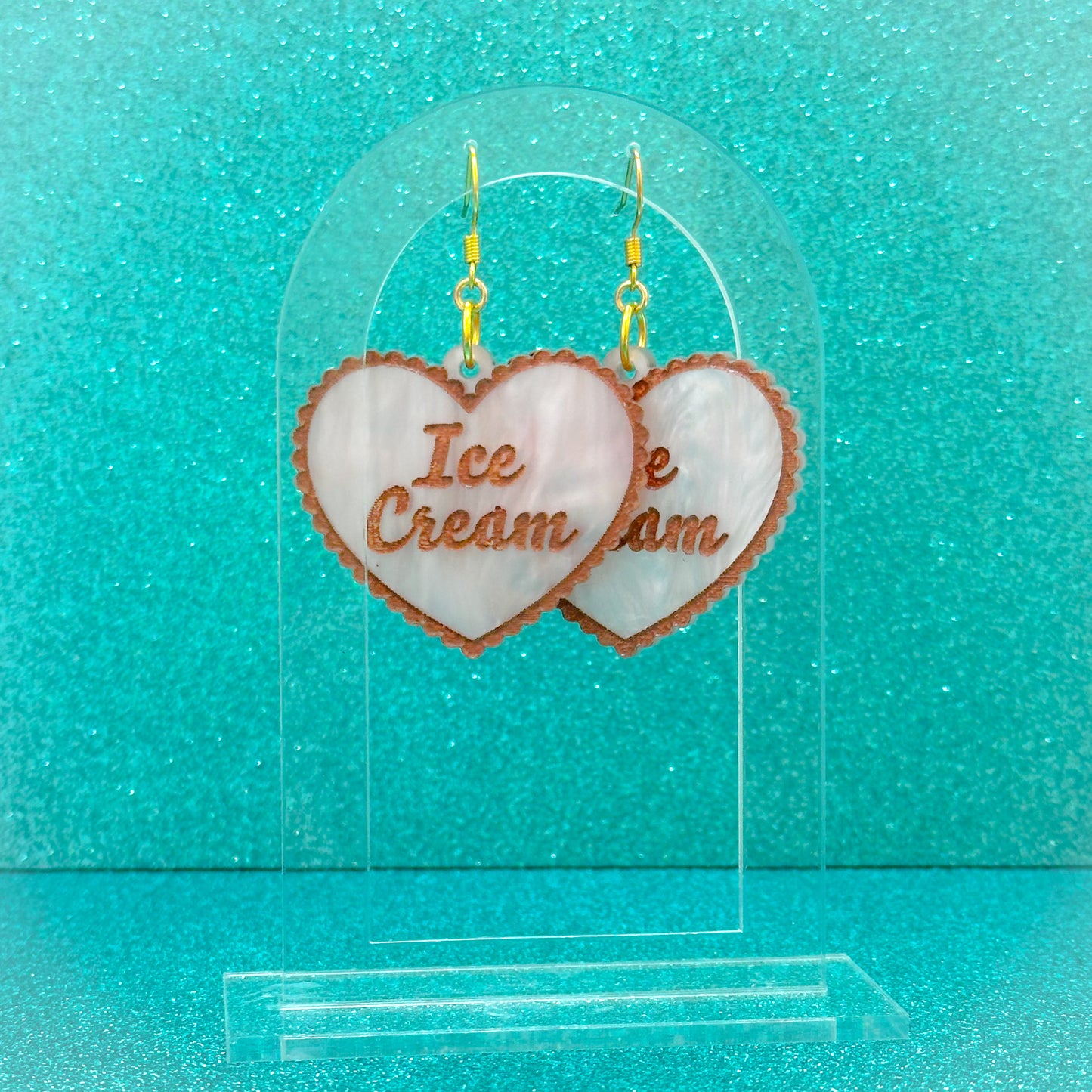 Ice Cream Heart Earrings