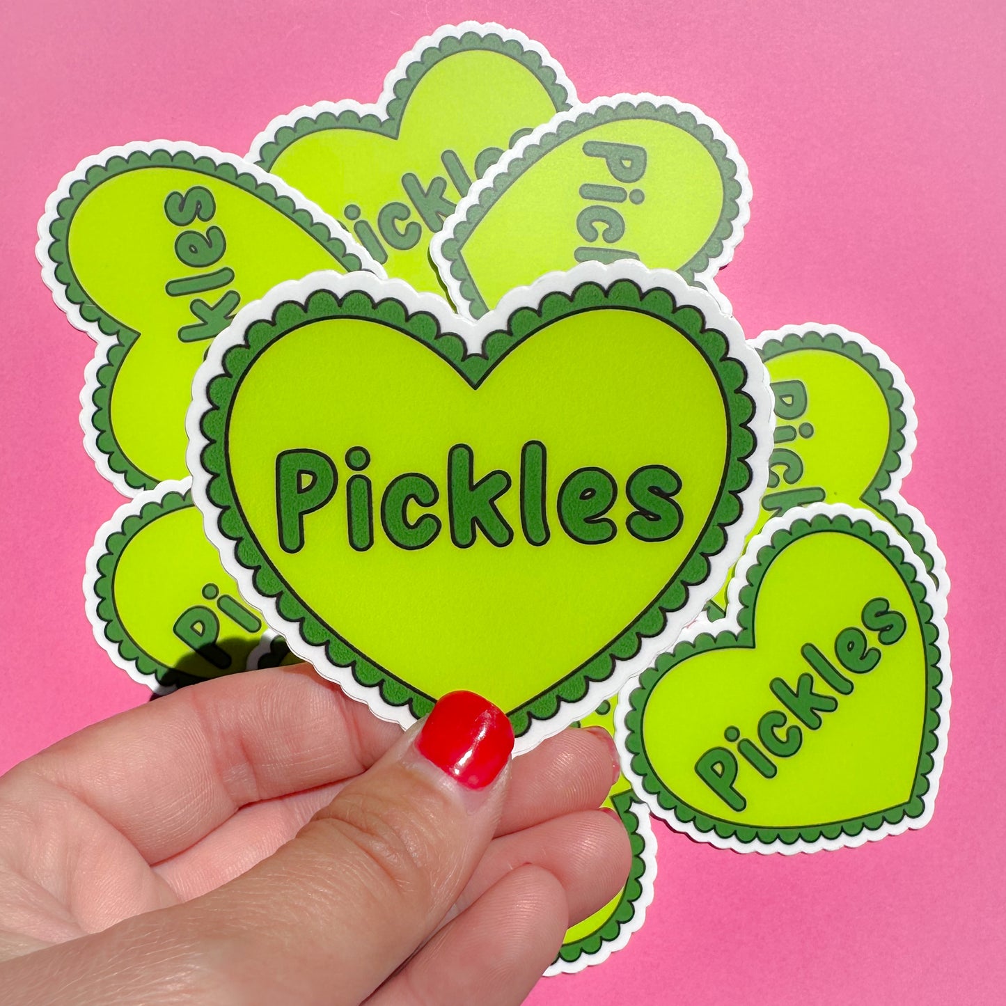 Pickle Heart Sticker