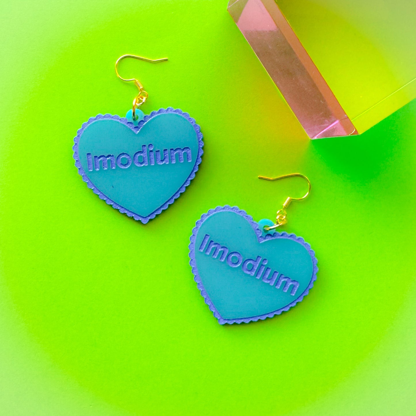 Imodium Heart Earrings