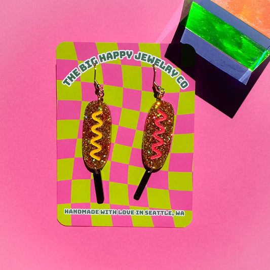 Corn Dog Earring