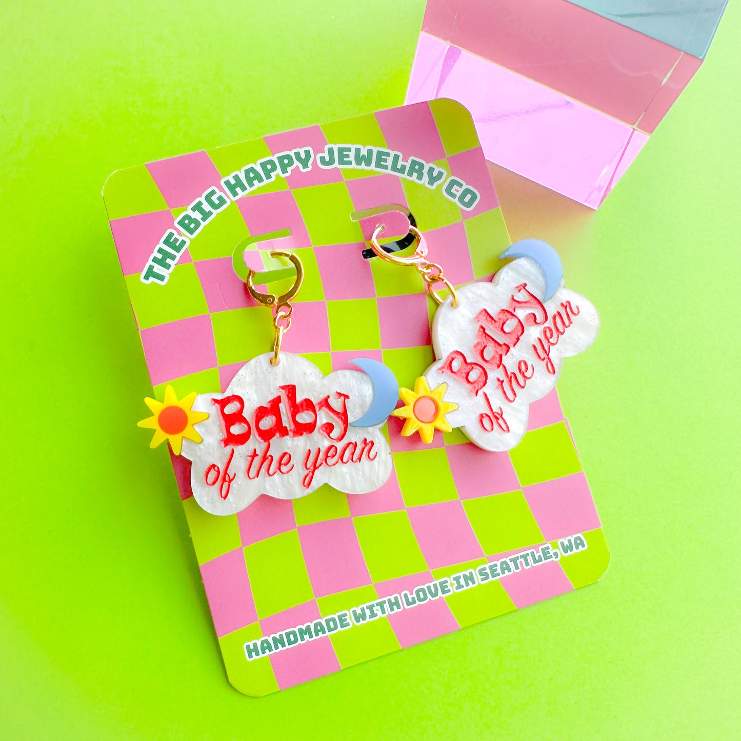 Baby of the Year Earrings