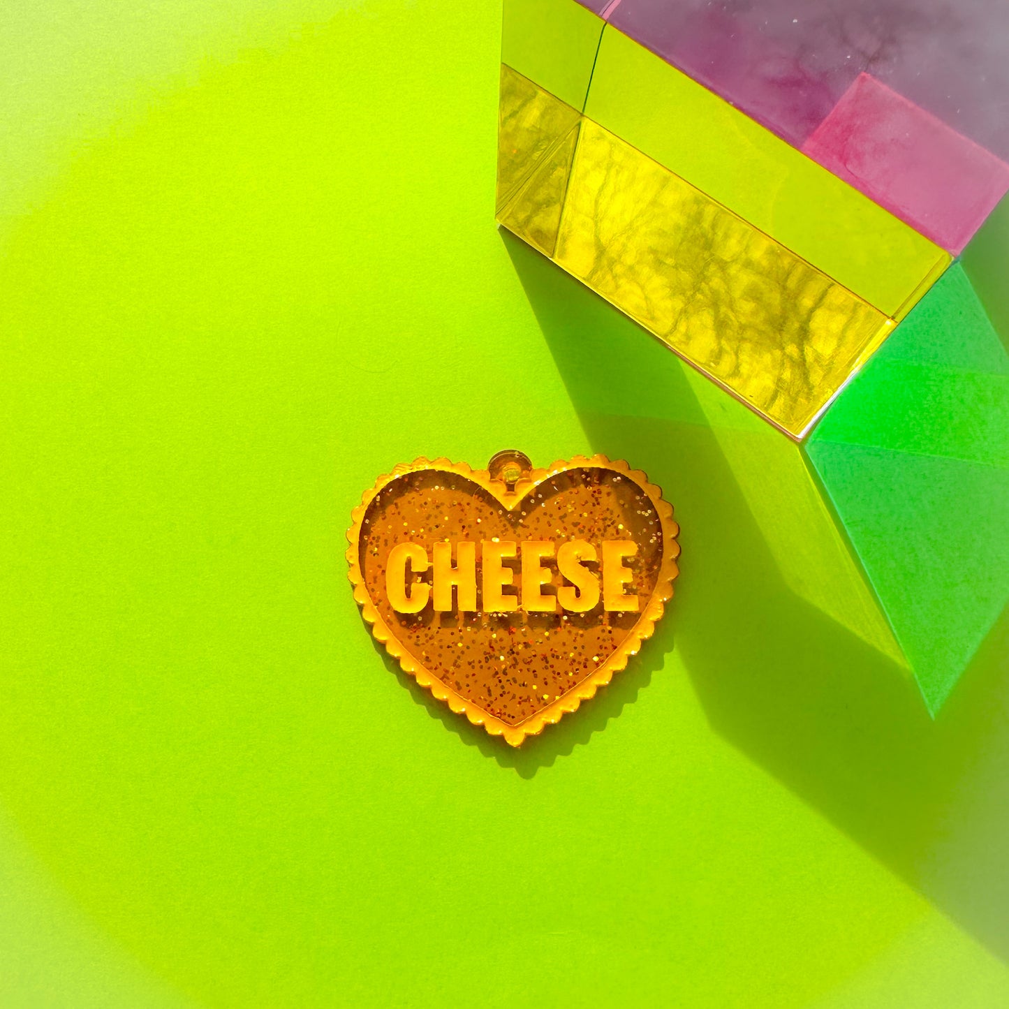 Cheese Heart Earrings