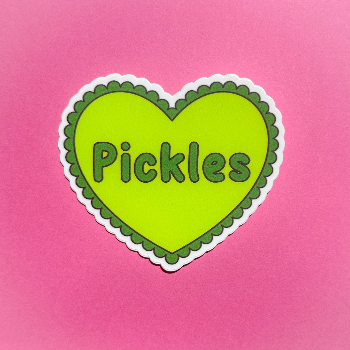 Pickle Heart Sticker