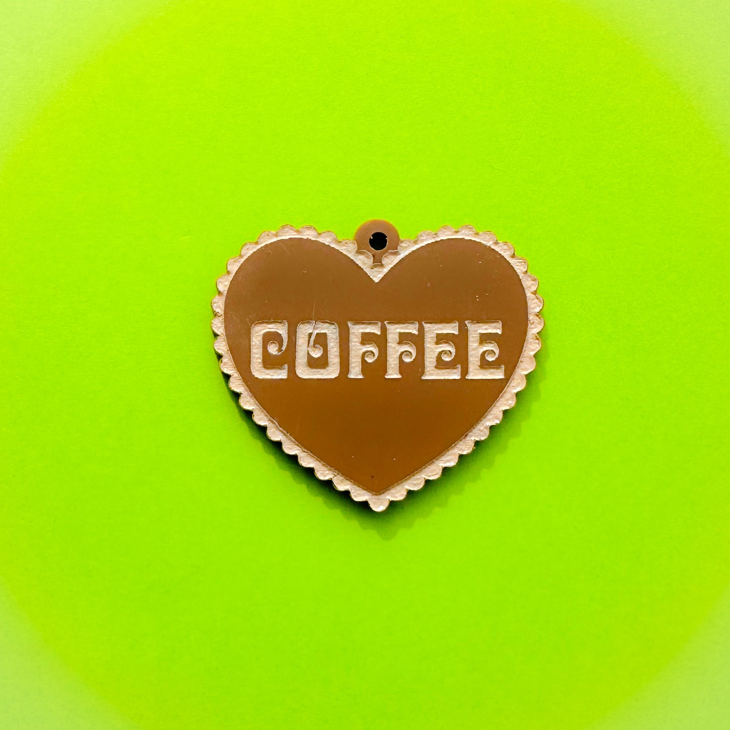 Coffee Heart Earrings