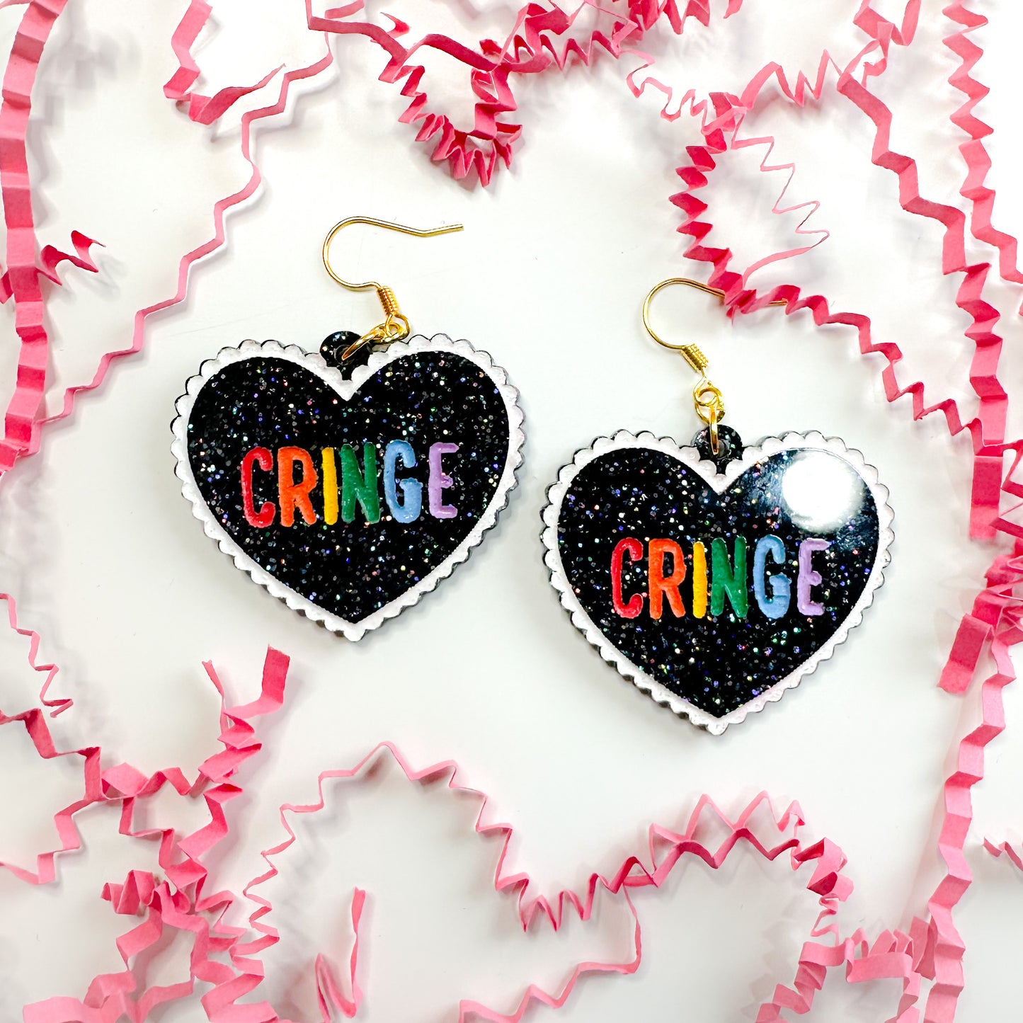Cringe Heart Earrings