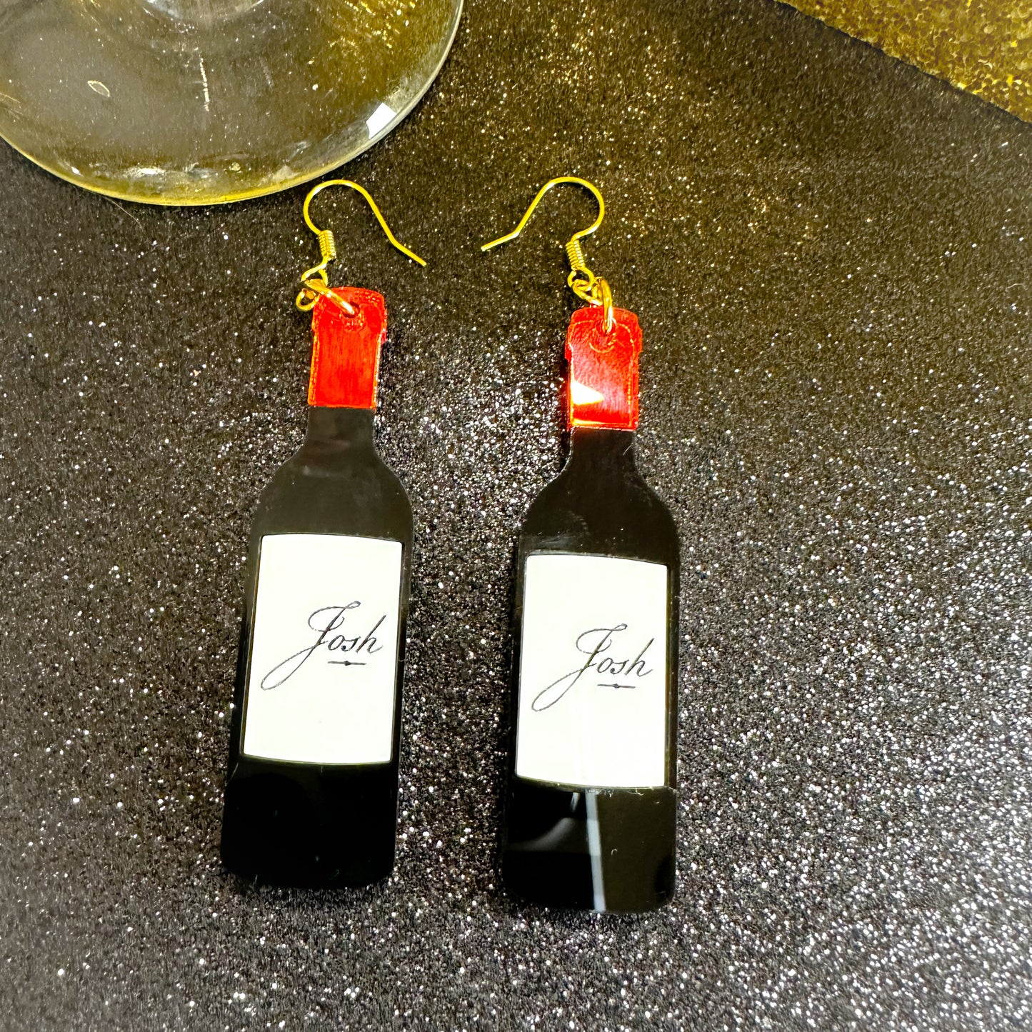 Awkwardly Named Wine Bottle Earrings