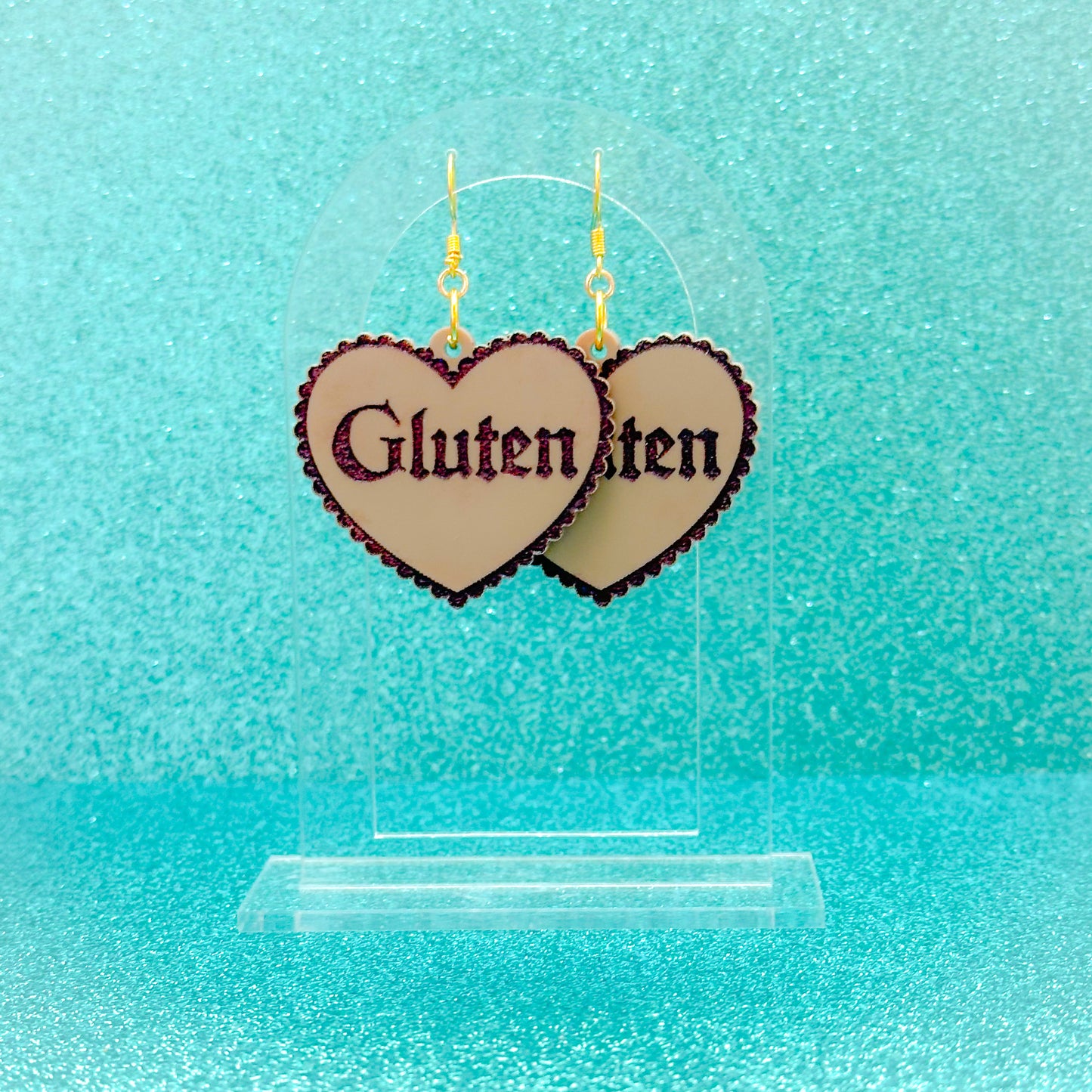 Gluten Heart Earrings