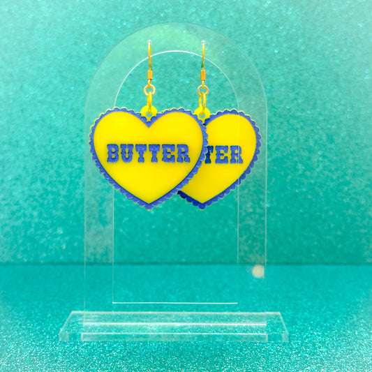 Butter Heart Earrings