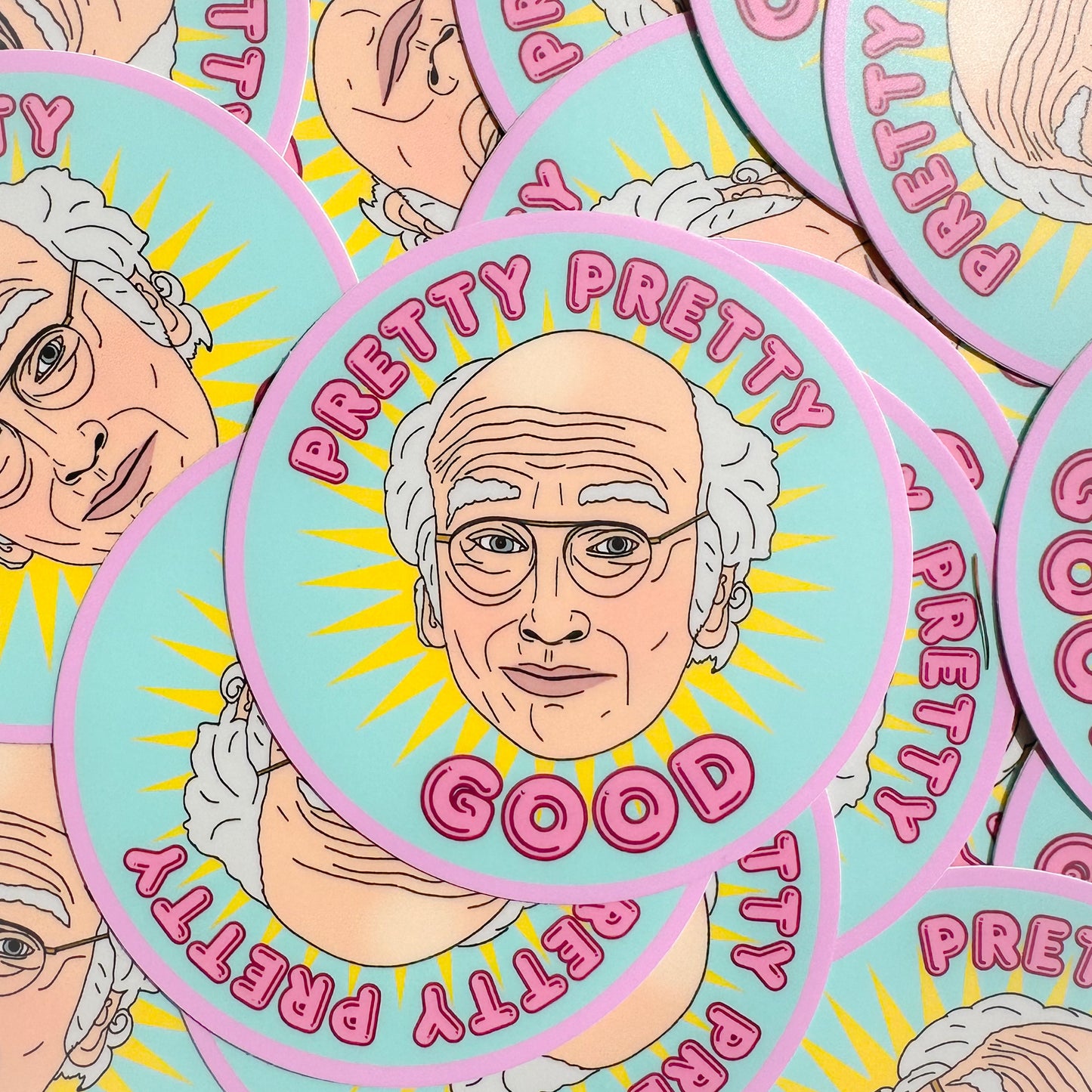 Larry David Pretty Good Sticker