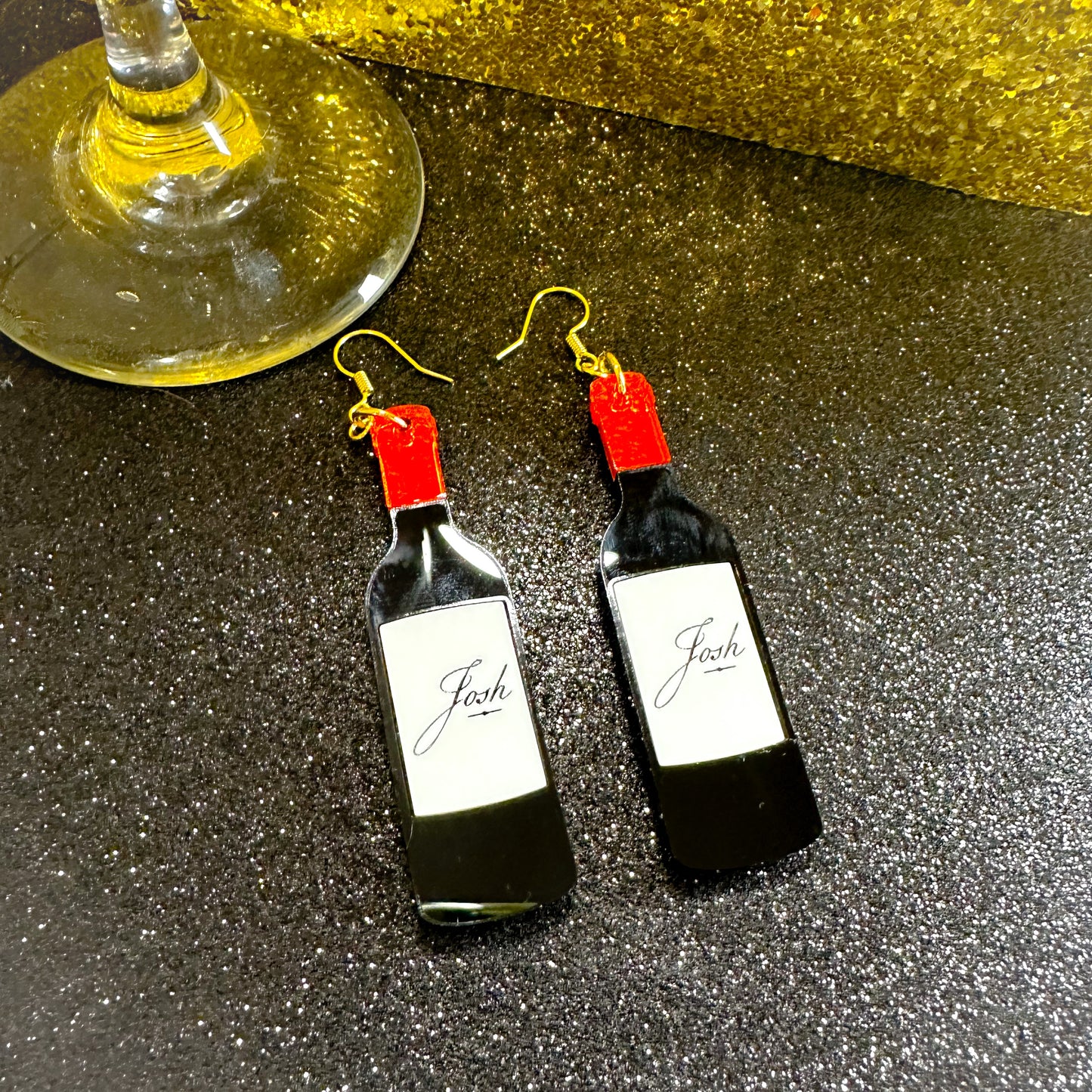 Awkwardly Named Wine Bottle Earrings