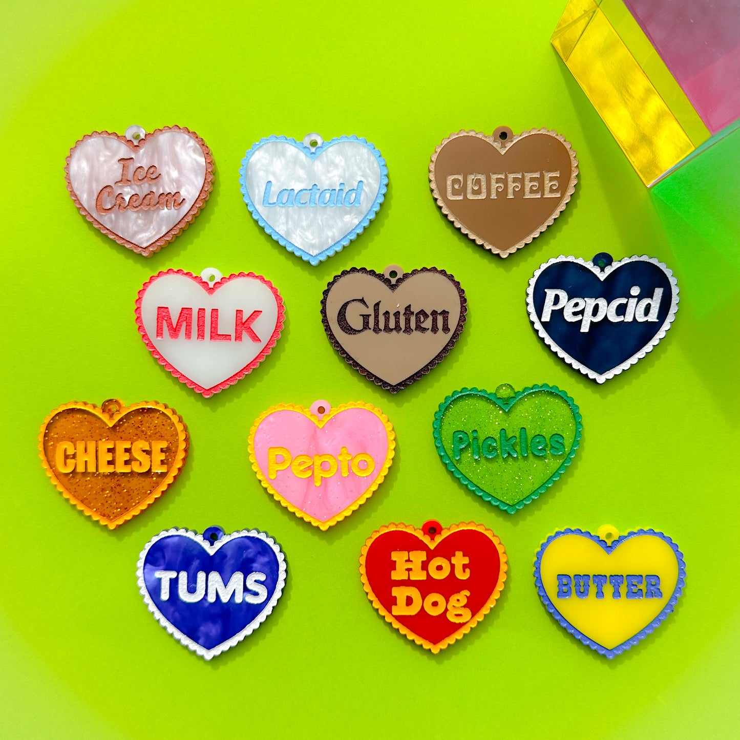 Cheese Heart Earrings