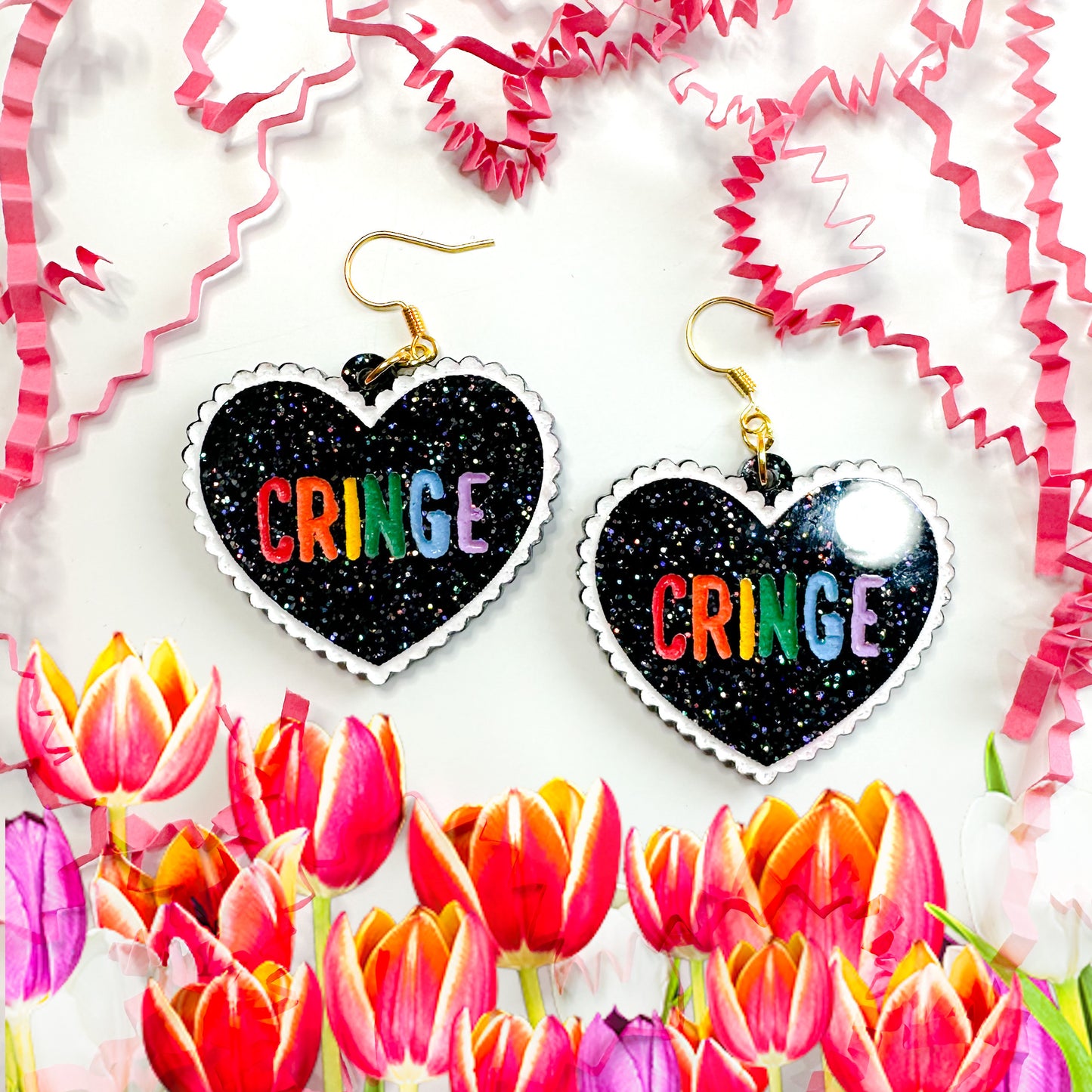 Cringe Heart Earrings