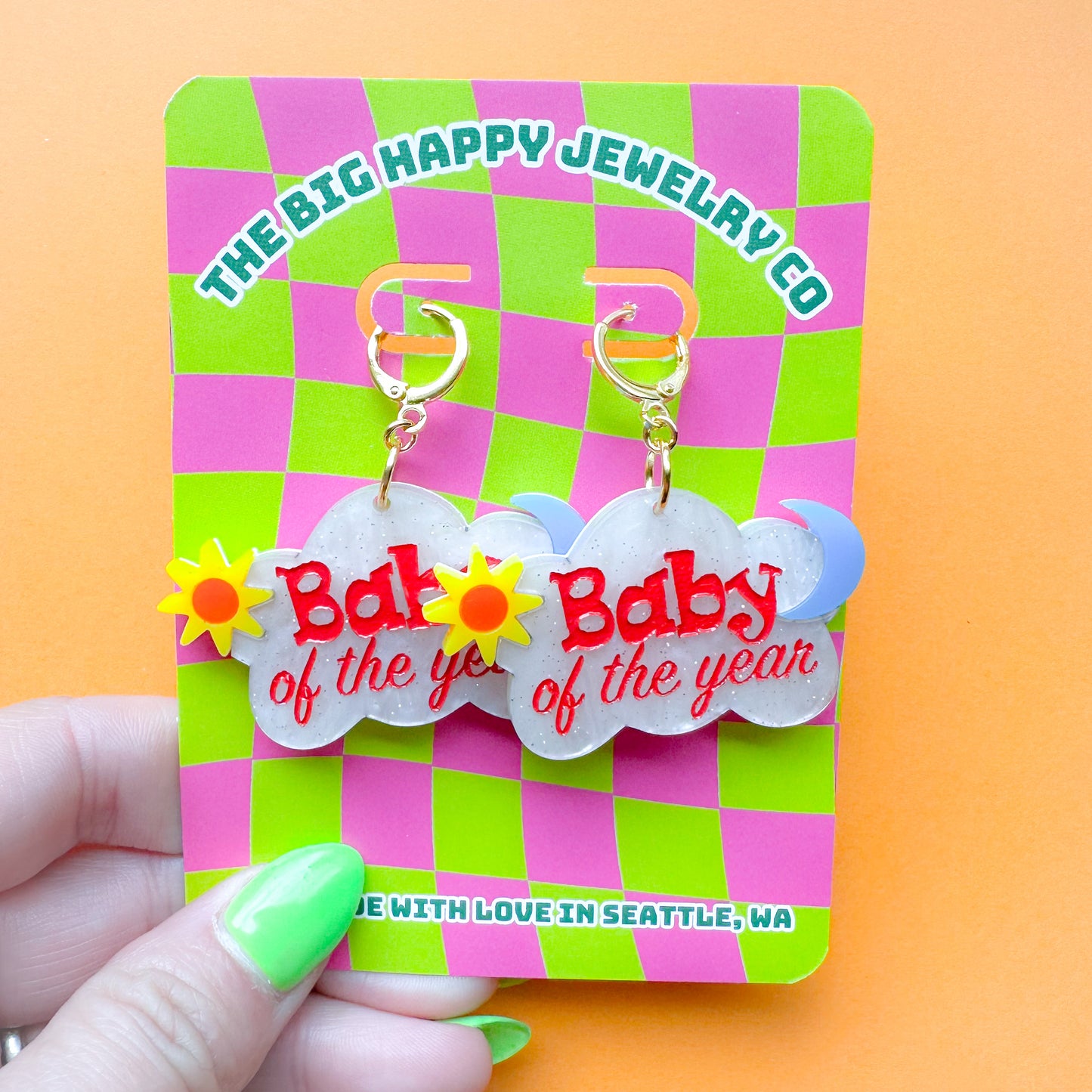 Baby of the Year Earrings