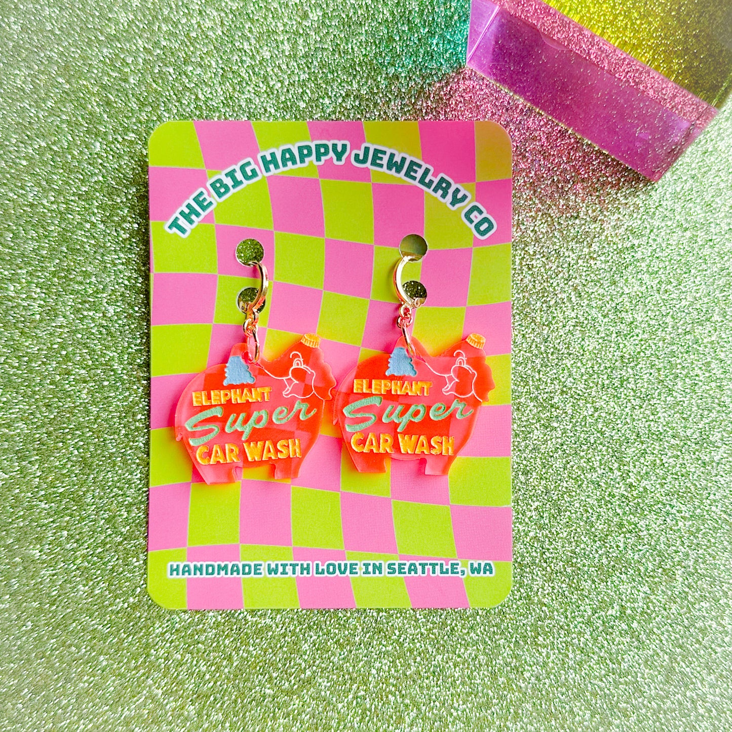 Elephant Car Wash Earring