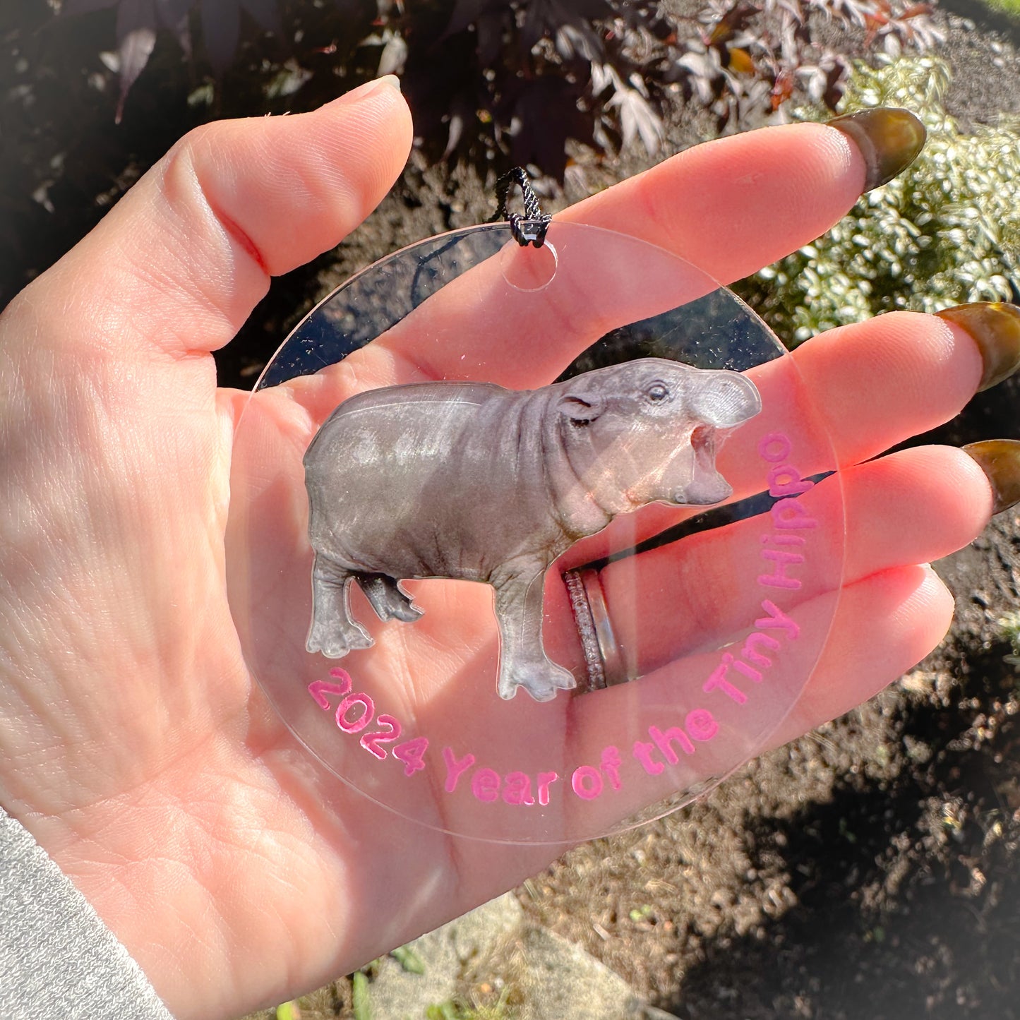 Tiny Hippo Ornament