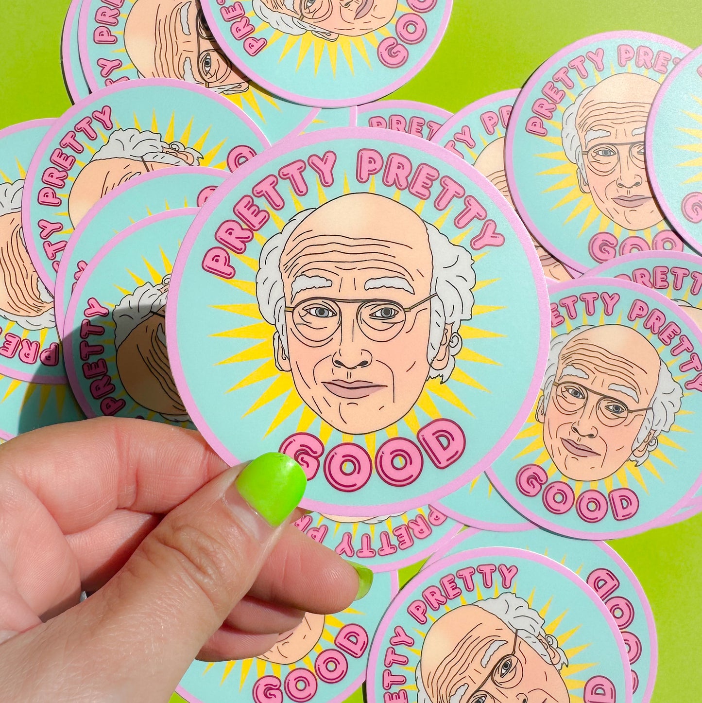 Larry David Pretty Good Sticker