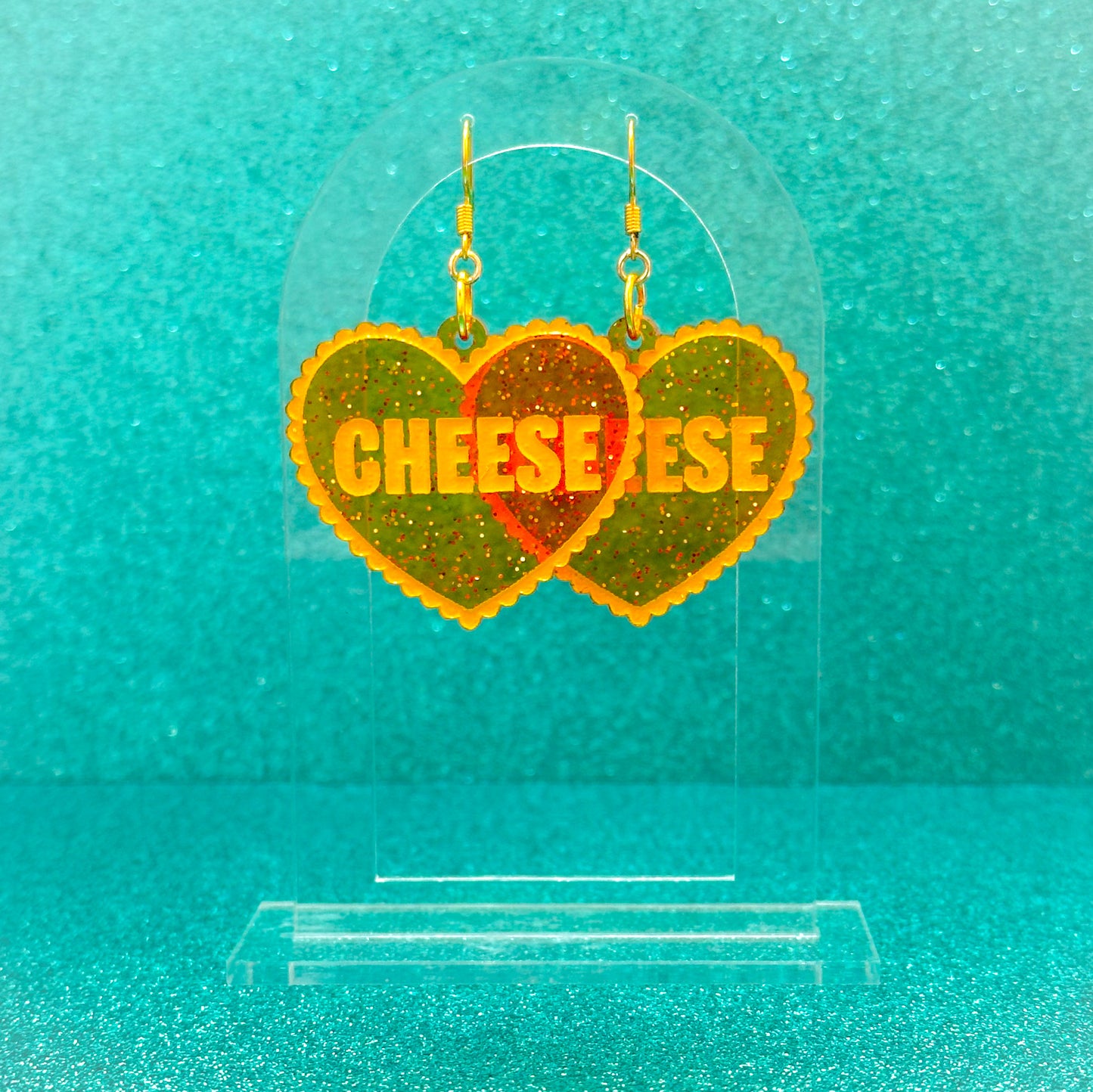 Cheese Heart Earrings