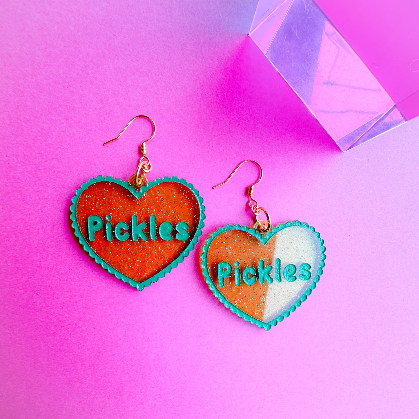 Pickle Heart Earrings