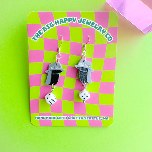 Brian's Hat Charm Earrings