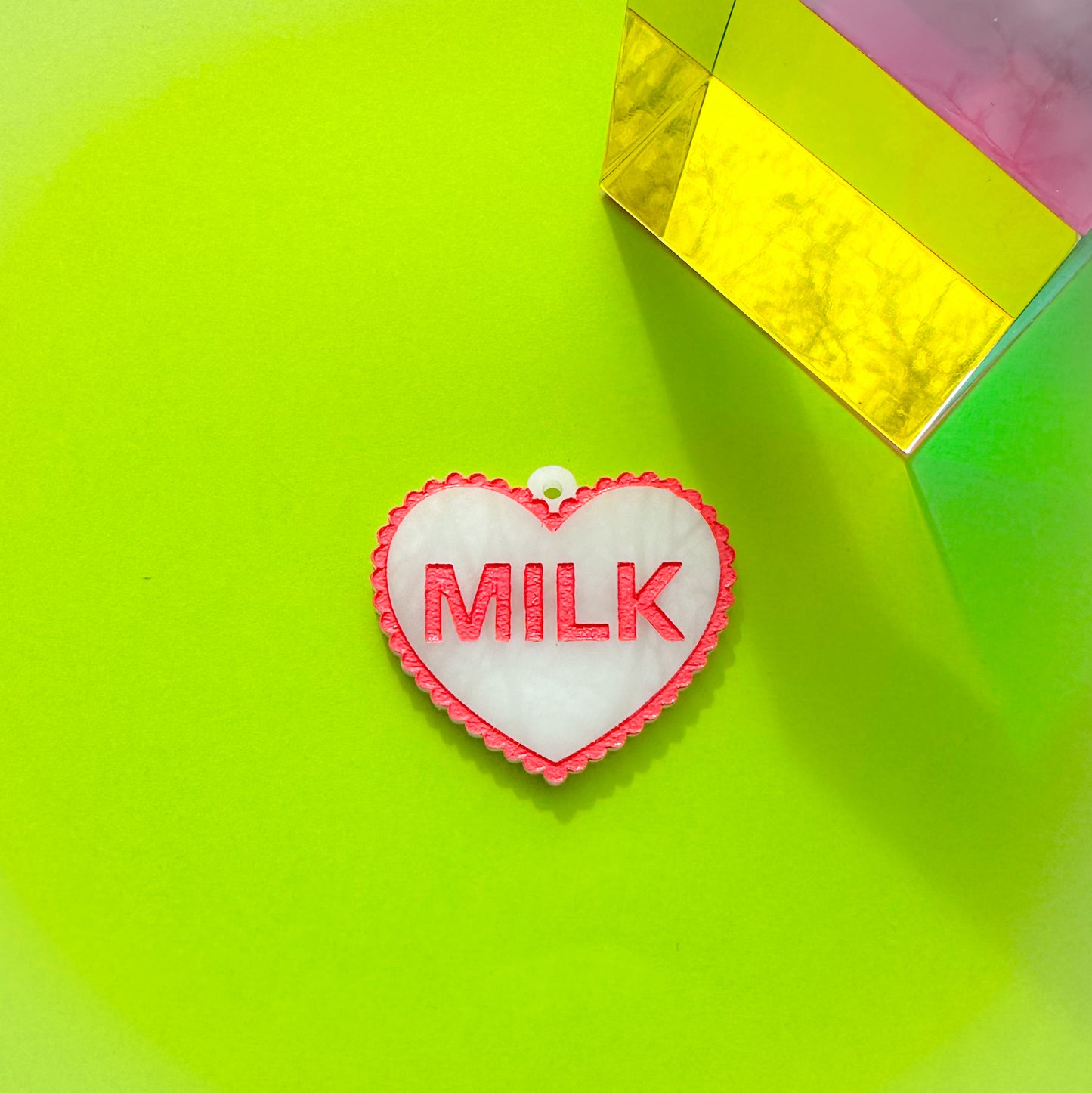 Milk Heart Earrings