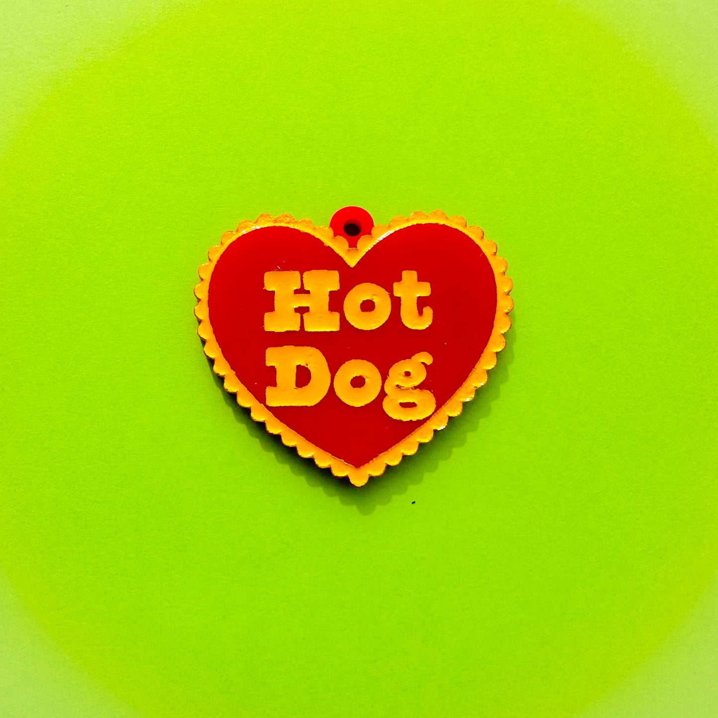 Hot Dog Heart Earrings