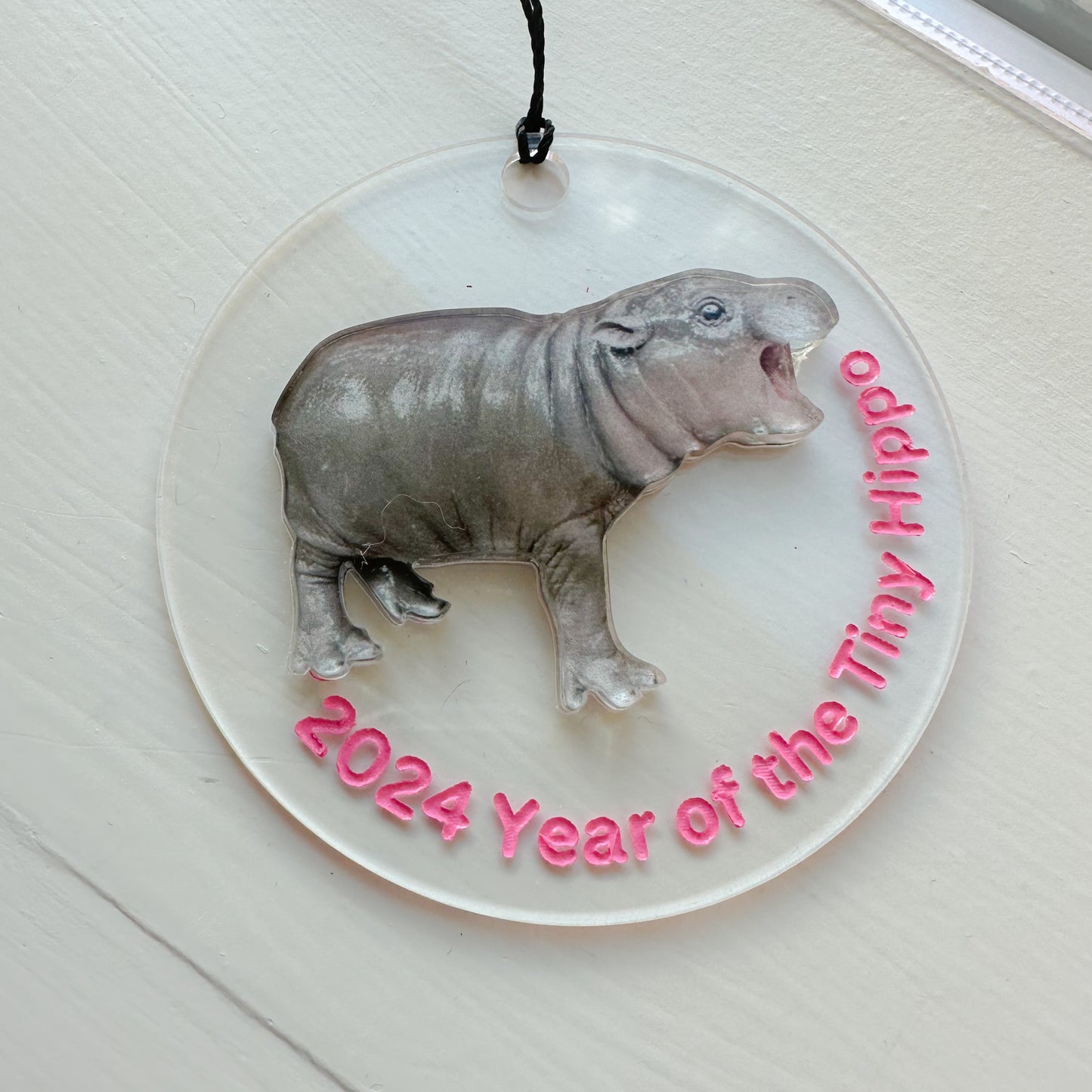 Tiny Hippo Ornament