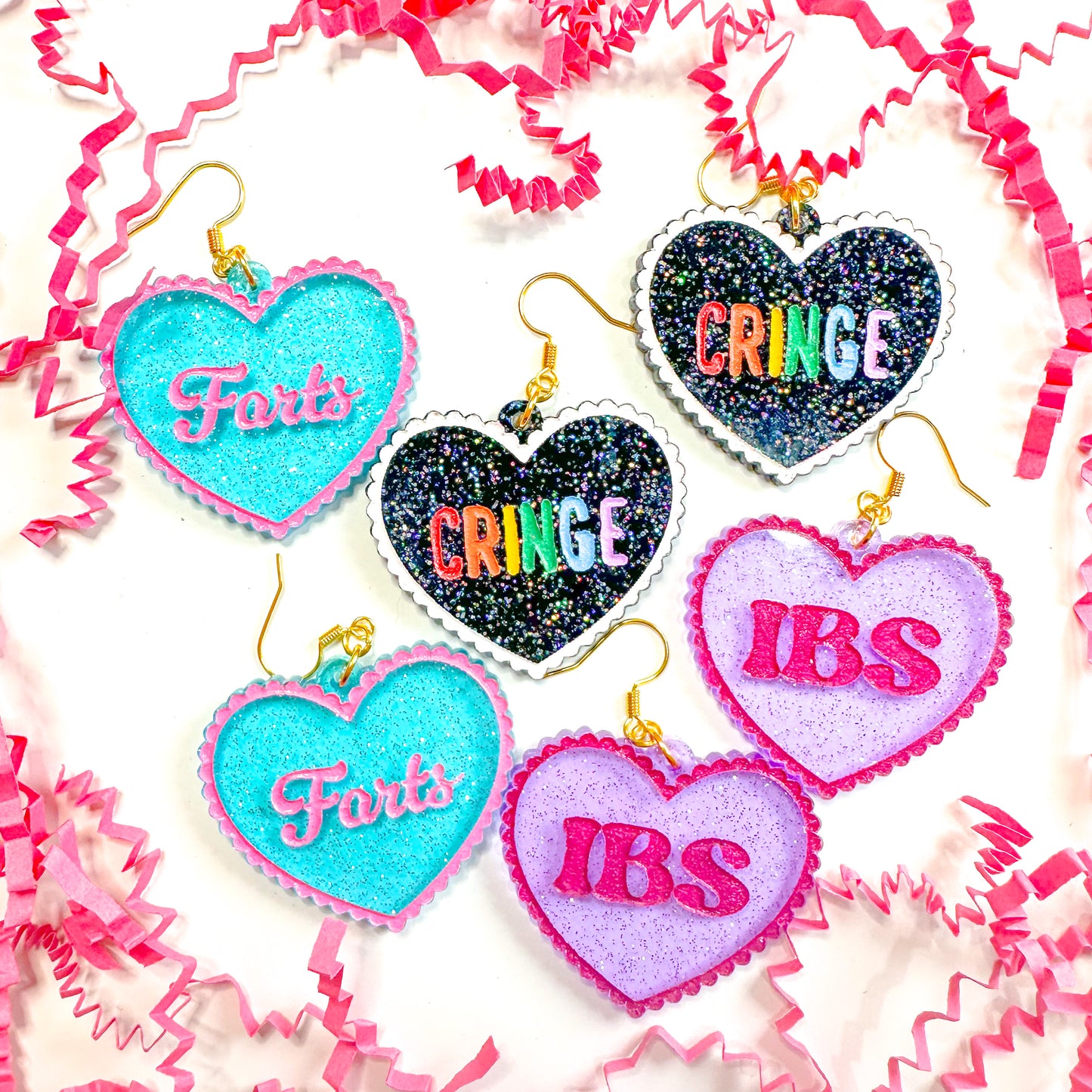 Cringe Heart Earrings