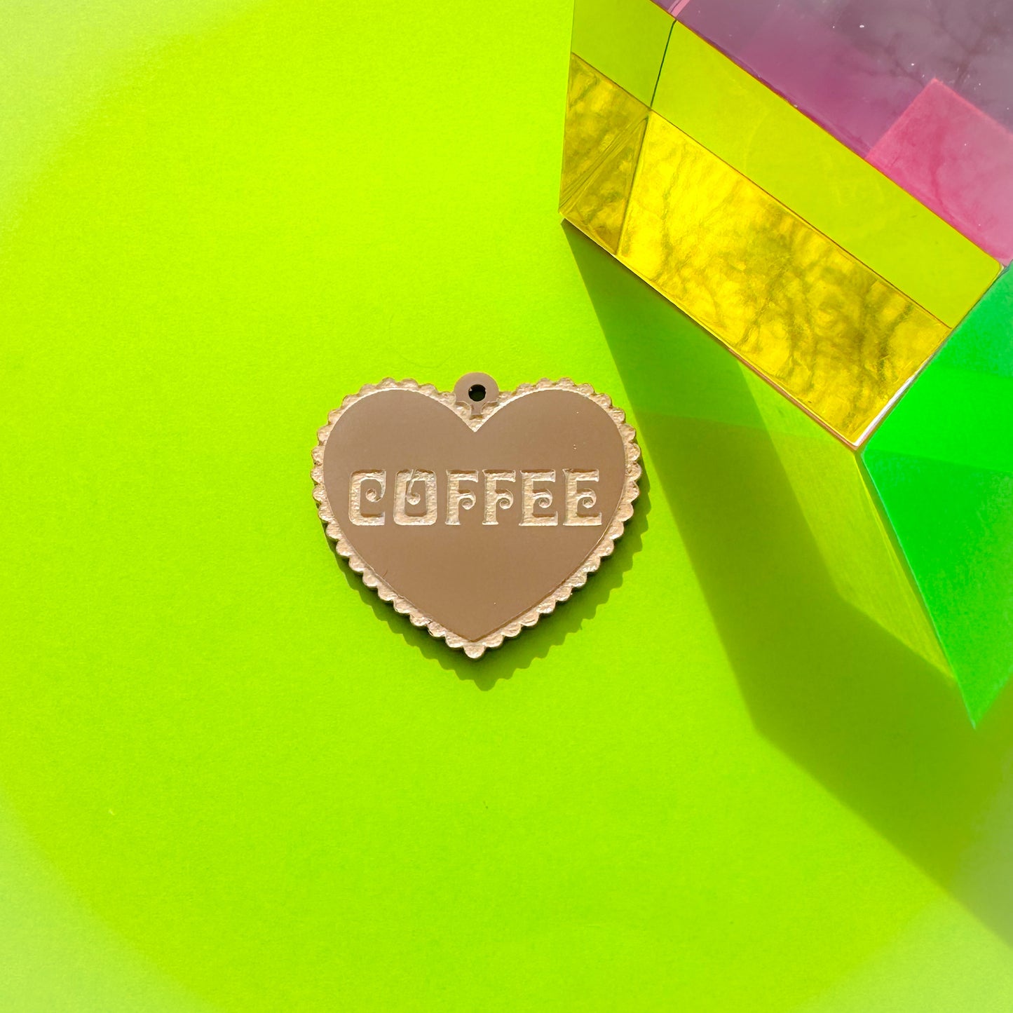 Coffee Heart Earrings