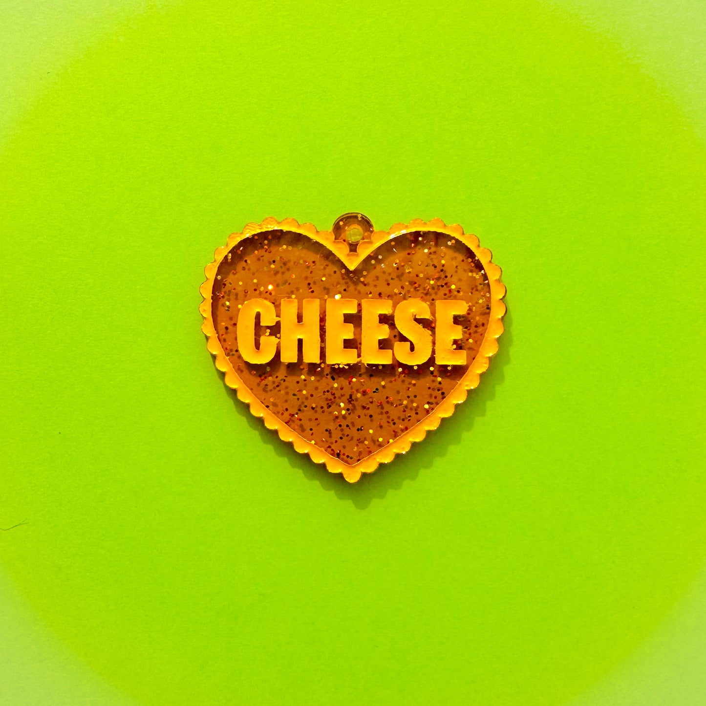 Cheese Heart Earrings