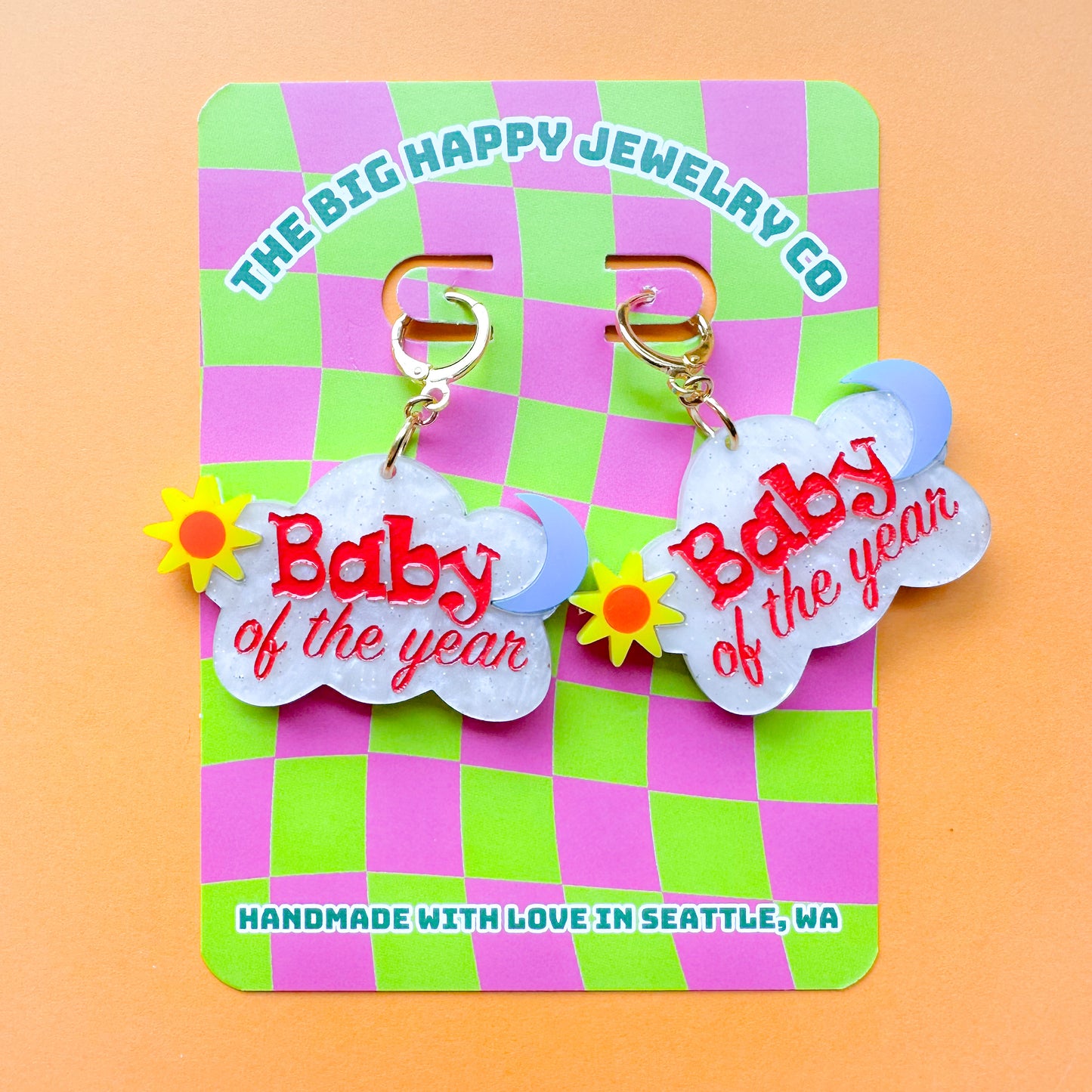 Baby of the Year Earrings