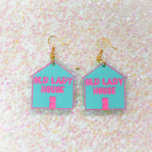 Old Lady House Earrings